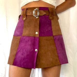 🛑SOLD🛑 70s Vintage Suede Mini Skirt